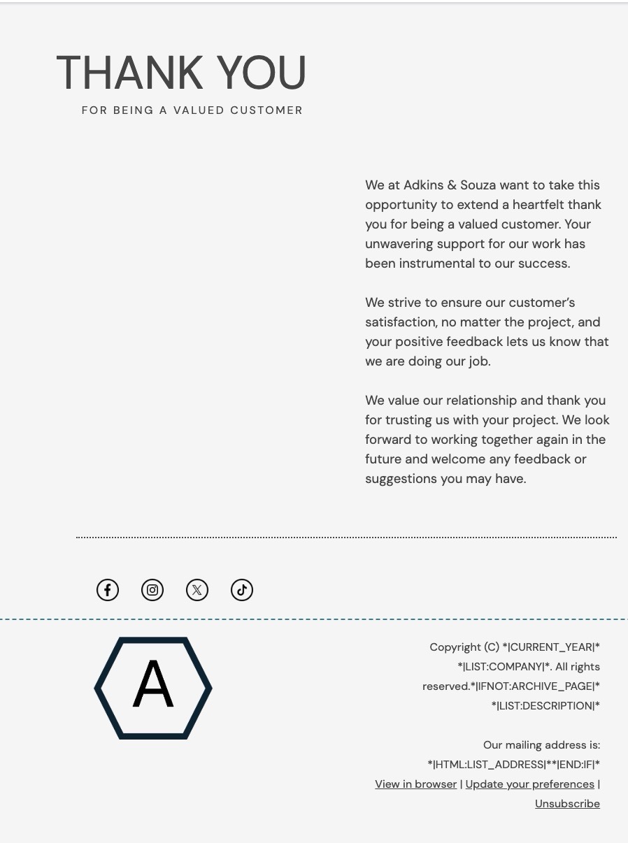 Being a valued customer